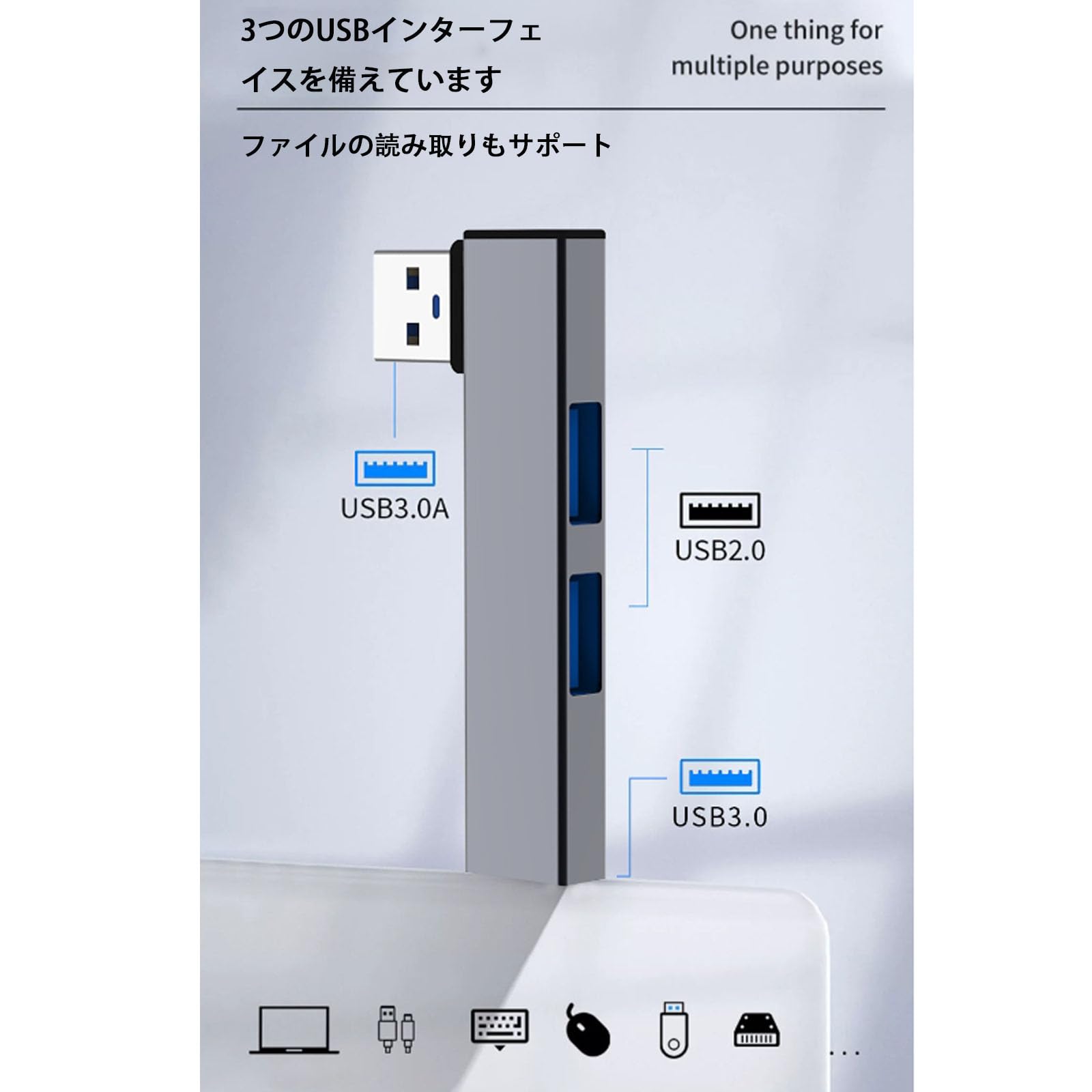 Amazon | ノートパソコンのU SBポート拡張 U SB 3.0 ポート拡張ハブ